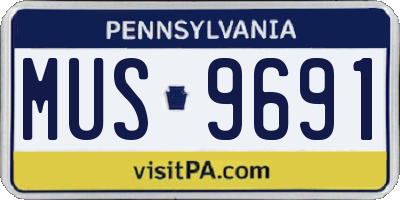 PA license plate MUS9691