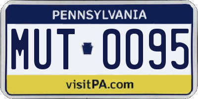 PA license plate MUT0095