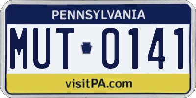 PA license plate MUT0141