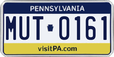 PA license plate MUT0161