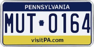 PA license plate MUT0164