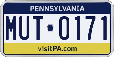 PA license plate MUT0171