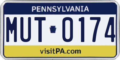 PA license plate MUT0174