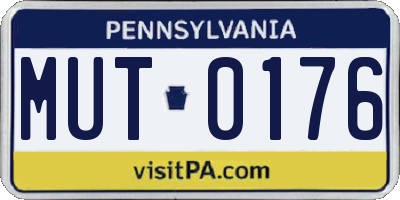 PA license plate MUT0176