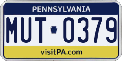 PA license plate MUT0379