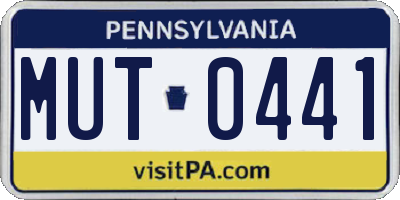 PA license plate MUT0441