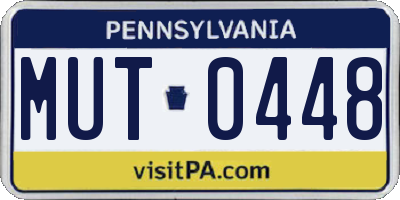 PA license plate MUT0448