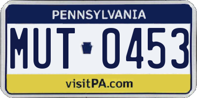 PA license plate MUT0453