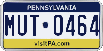 PA license plate MUT0464