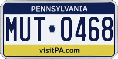PA license plate MUT0468