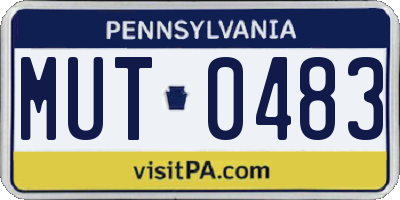 PA license plate MUT0483