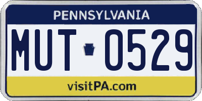 PA license plate MUT0529
