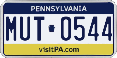 PA license plate MUT0544