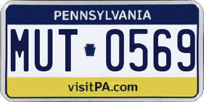 PA license plate MUT0569