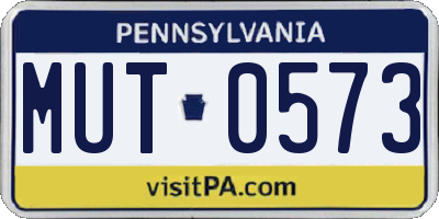 PA license plate MUT0573