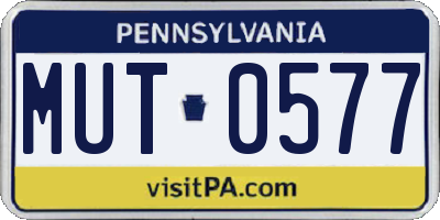 PA license plate MUT0577
