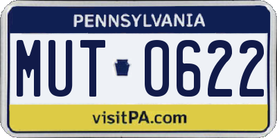 PA license plate MUT0622