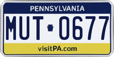 PA license plate MUT0677