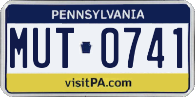 PA license plate MUT0741