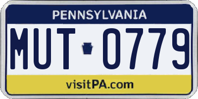 PA license plate MUT0779