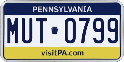 PA license plate MUT0799