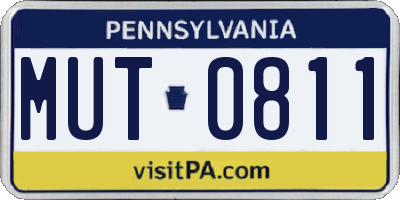 PA license plate MUT0811
