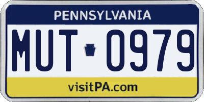 PA license plate MUT0979
