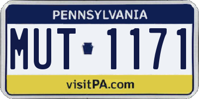 PA license plate MUT1171