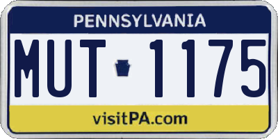 PA license plate MUT1175