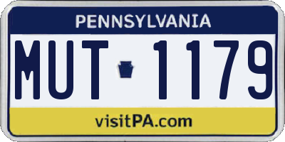 PA license plate MUT1179