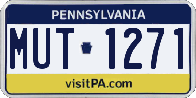 PA license plate MUT1271