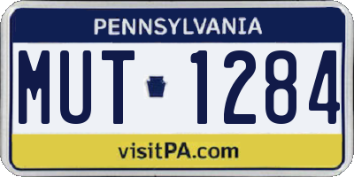PA license plate MUT1284