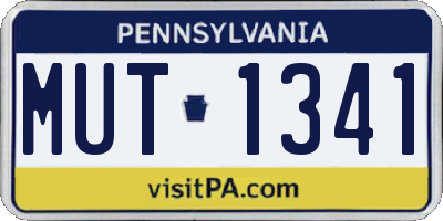 PA license plate MUT1341
