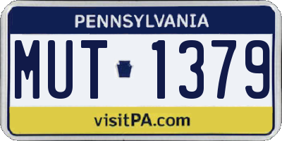PA license plate MUT1379
