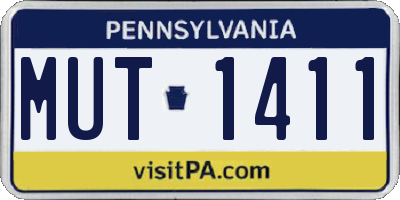 PA license plate MUT1411