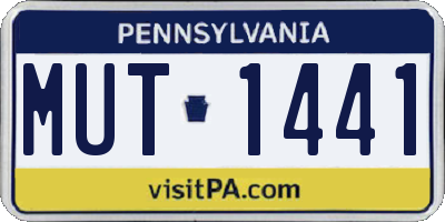PA license plate MUT1441