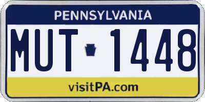 PA license plate MUT1448