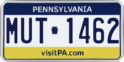 PA license plate MUT1462