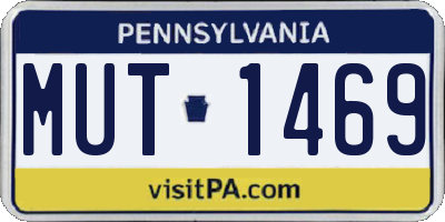 PA license plate MUT1469