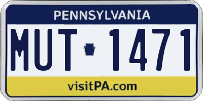 PA license plate MUT1471
