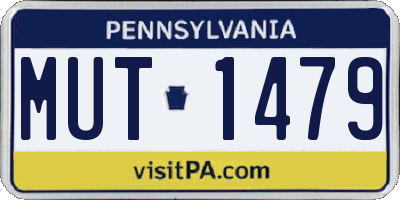 PA license plate MUT1479