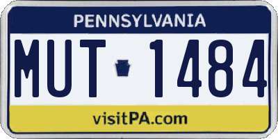 PA license plate MUT1484
