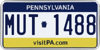 PA license plate MUT1488