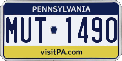 PA license plate MUT1490