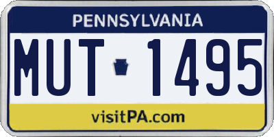 PA license plate MUT1495