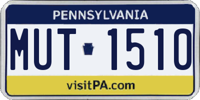 PA license plate MUT1510