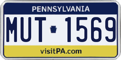 PA license plate MUT1569