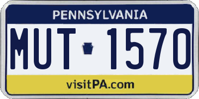 PA license plate MUT1570