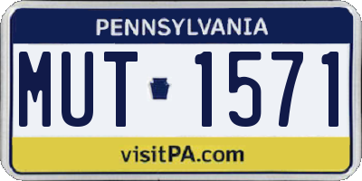 PA license plate MUT1571
