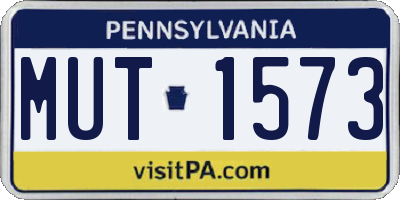 PA license plate MUT1573